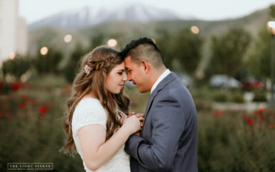 Luis + Hannah at the Payson Temple