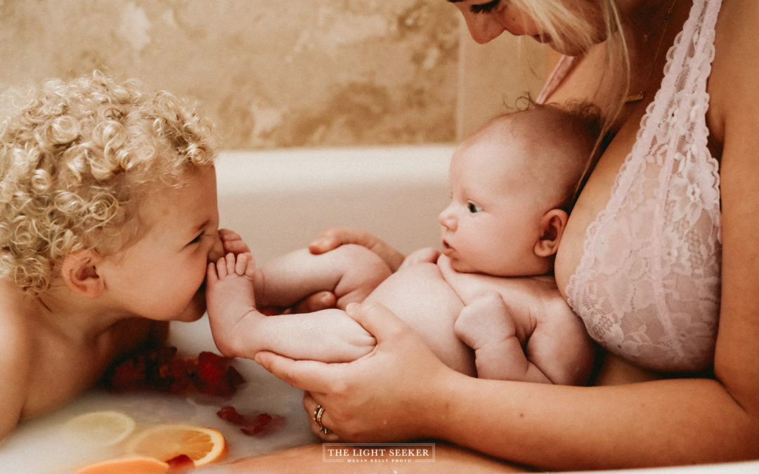 Mother Daughter Milk Bath Photoshoot