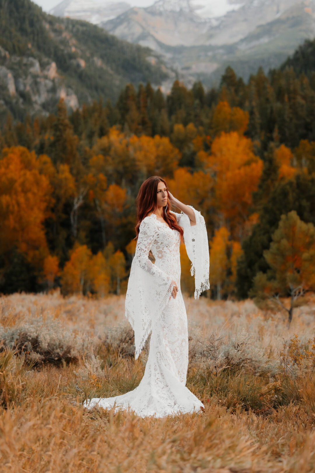 Wedding dress Utah elopement inspiration
