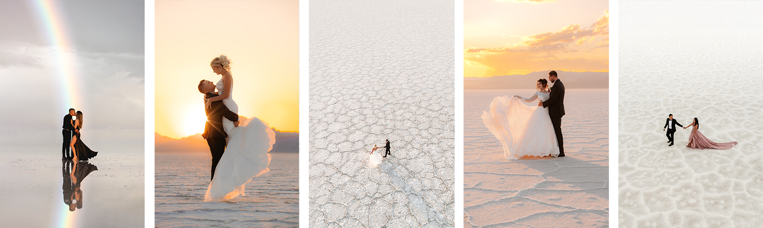 Cinematic wedding and elopement images from a photographer of epic arches and dramatic lighting of brides and grooms.